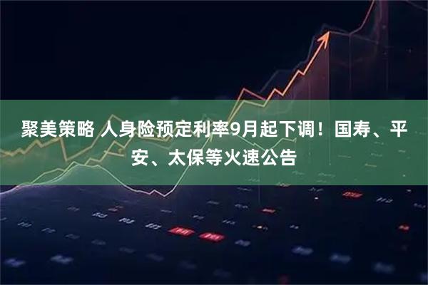 聚美策略 人身险预定利率9月起下调！国寿、平安、太保等火速公告